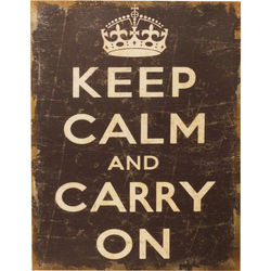 Keep Calm and Carry On Rustic Canvas Print