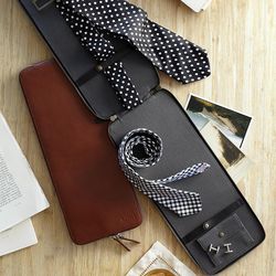 Leather Tie and Accessories Case