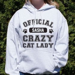 Personalized Crazy Cat Lady Hooded Sweatshirt