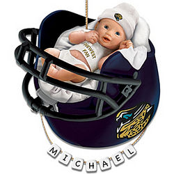 Jacksonville Jaguars Personalized Baby's First Christmas Ornament
