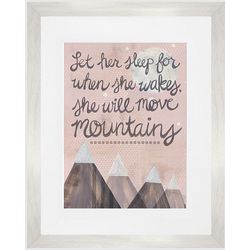 Girl's She Will Move Mountains Framed Wall Art