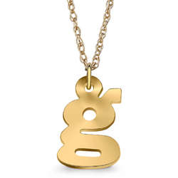 10k Gold Lowercase Initial Necklace