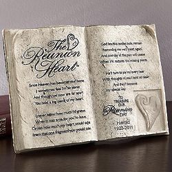 Personalized Reunion Heart Book Plaque