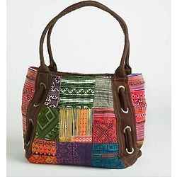 Vintage Patchwork Hmong Tote