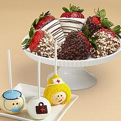 Get Well Brownie Pops and Chocolate Strawberries