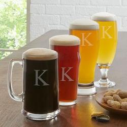 Personalized 4 Piece Beer Sampler Glass Set
