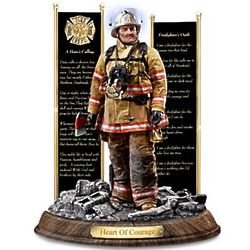 Heart of Courage Firefighter Tribute Sculpture