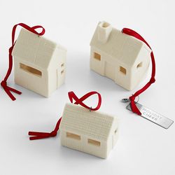 Porcelain House Ornaments with Personalized Tag