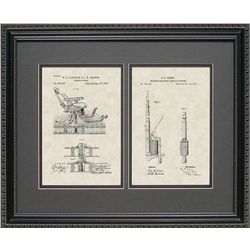 Framed 16x20 Dentist Chair and Dental Drill Patent Art Print