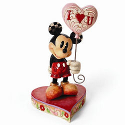 Mickey Mouse I Love You Hand-Painted Figurine