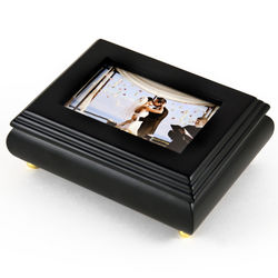 22 Note Lacquered Photo Frame Musical Jewelry Box
