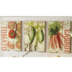 Vegetable Art Prints with 3D Metal Accents