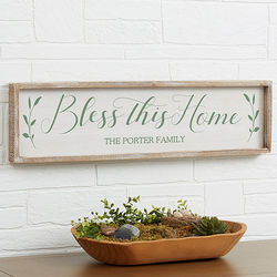 Bless This Home Personalized Barnwood Wall Art