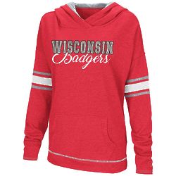 Lady's Wisconsin Badgers Crossover Hoodie