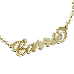 18K Gold Plated "Carrie" Style Name Bracelet or Anklet