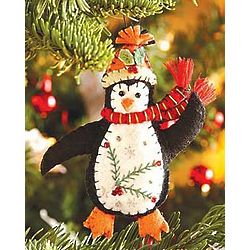 Felt Penguin Ornament