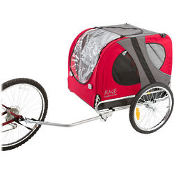 Red Pull-Behind Dog Bicycle Trailer