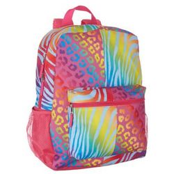 Pink Rainbow Animal Print Backpack