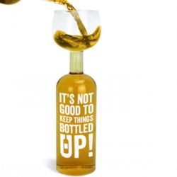 It's Not Good To Keep Things Bottled Up Wine Bottle Wine Glass