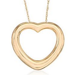 14K Yellow Gold Heart Necklace