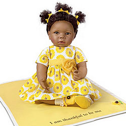 Peyton Lifelike African-American Baby Girl Doll