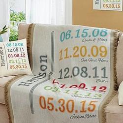 Fun Family History Personalized Throw