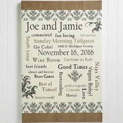 Personalized Wedding Gift Canvas Art Print