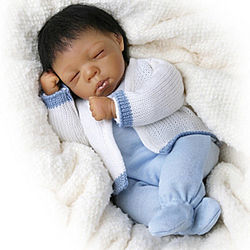Deshawn Realistic African-American Baby Boy Doll