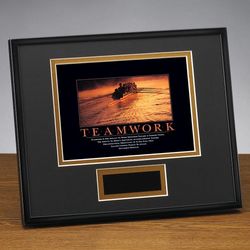 Personalized Teamwork Rowers Framed Award