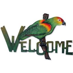 Perky Parrot Welcome Sign