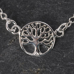 Small Tree of Life Sterling Charm Necklace