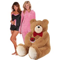 Hunka Love Teddy Bear with Hoodie-Footie and Midnight Fantasy PJs
