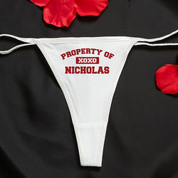 Personalized Property Of Thong