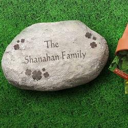 Irish Shamrocks Personalized Garden Stone