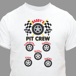 Personalized Pit Crew Racing Flag T-Shirt