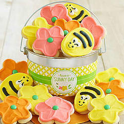 Sunny Day Frosted Buttercream Cookies Gift Pail