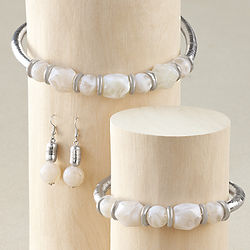 Faux Stone Coil Jewelry Gift Set