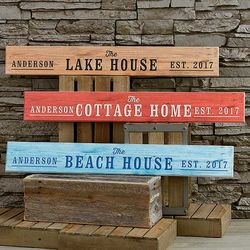 Personalized Home Away From Home Wooden Sign