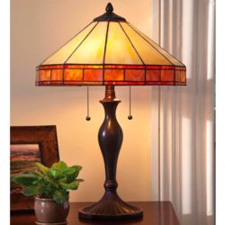 Tiffany-Style Stained Glass Mission Style Table Lamp