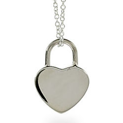 Locked Heart Sterling Silver Pendant