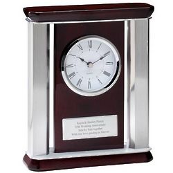 Personalized Rosewood Mantle Clock