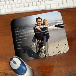 Photo Sentiments for Him Personalized Mouse Pad