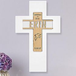 Personalized Sacrament Wooden Cross