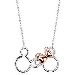 Disney's Mickey and Minnie Mouse Necklace in Sterling Silver