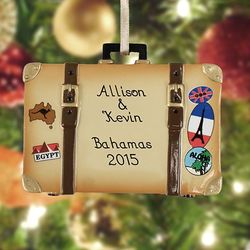 Personalized Vacation Suitcase Ornament