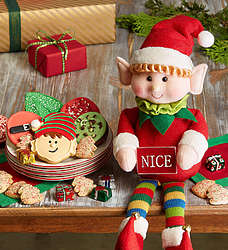 Elf Doll and Cookies Gift Set