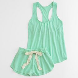 Heather Racerback Tank Top and Shorts
