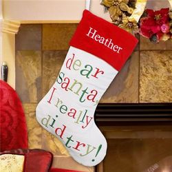 Personalized Dear Santa, I Really Did Try Christmas Stocking