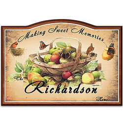 Personalized Making Sweet Memories Country Art Welcome Sign