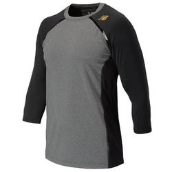 Men's 4040 Bold and Gold Athletic Baselayer Top in Black